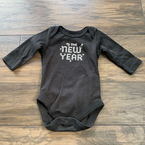 0-3 Month New Year Onesie - Picture 1 of 4